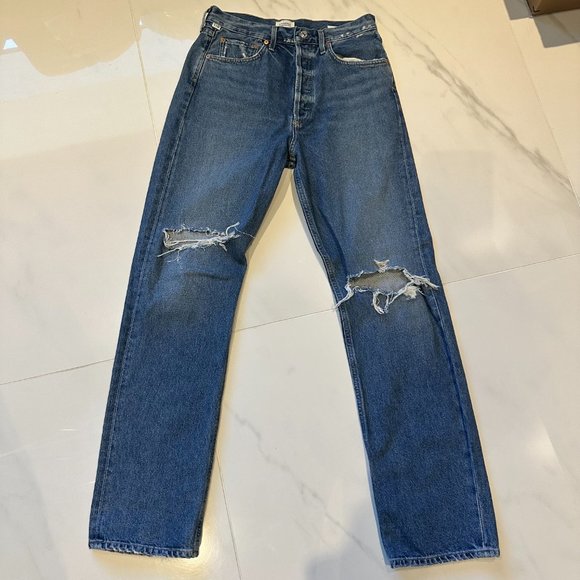 Citizens of Humanity Eva Distressed High-Rise Straight-Leg Baggy Jeans - Picture 15 of 16